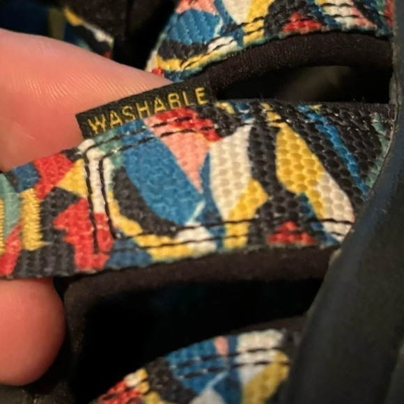 Keen Newport H2 black‎ multi-color waterproof Velcro and cinch closure Sz4 - Picture 7 of 9